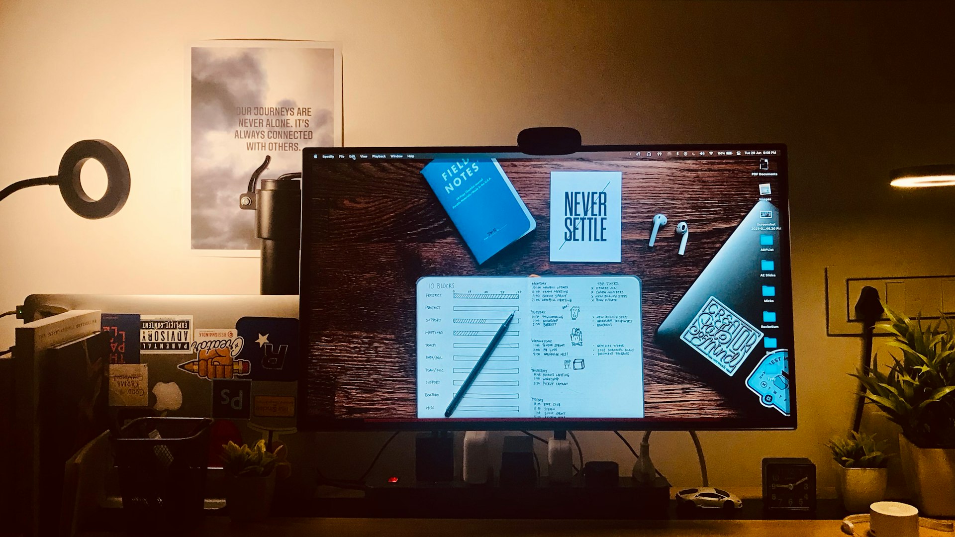 black flat screen computer monitor